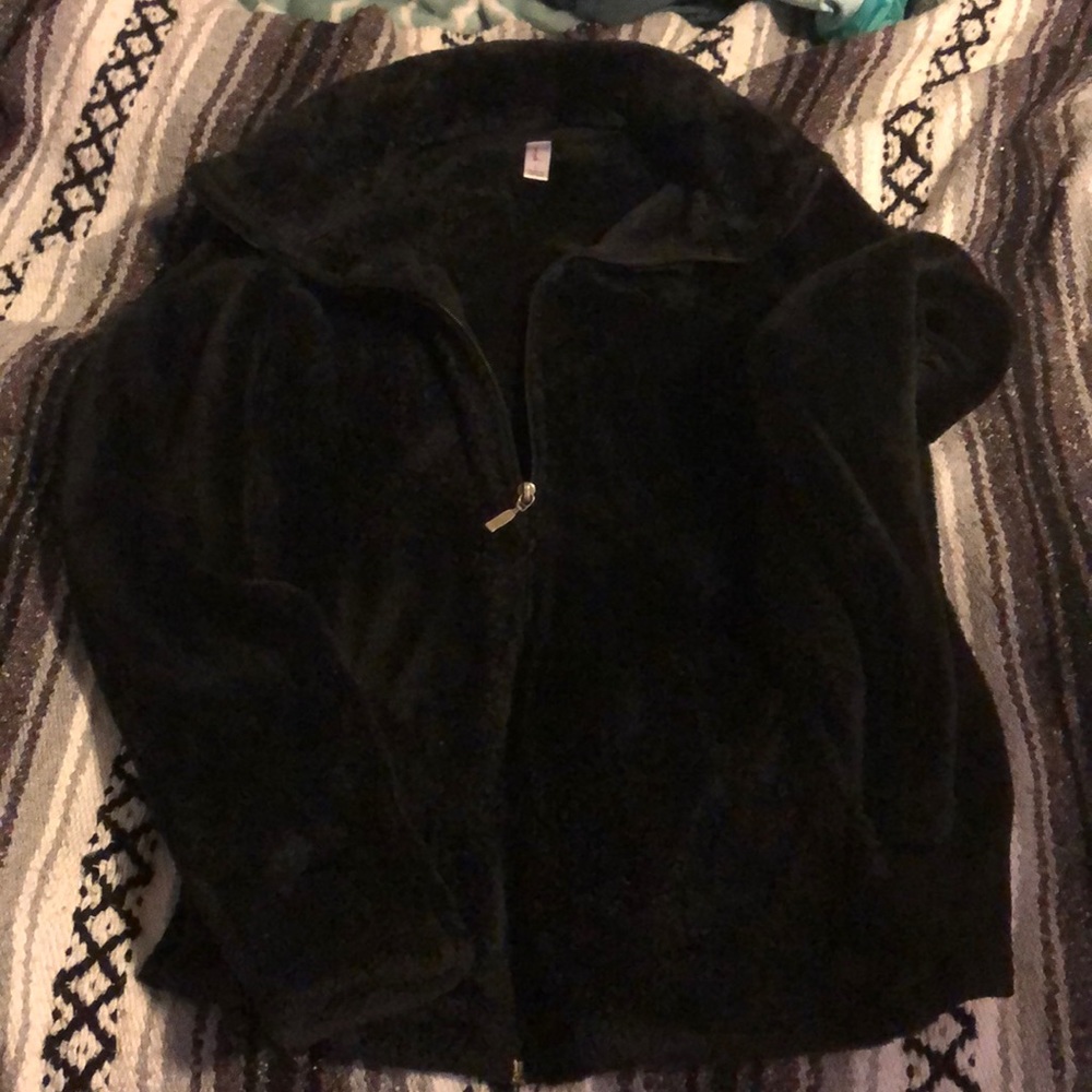 Full zip up fuzzy jacket